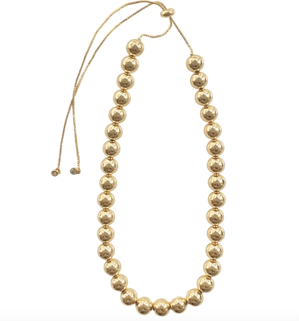 Gemelli - Large Gold Beaded Necklace