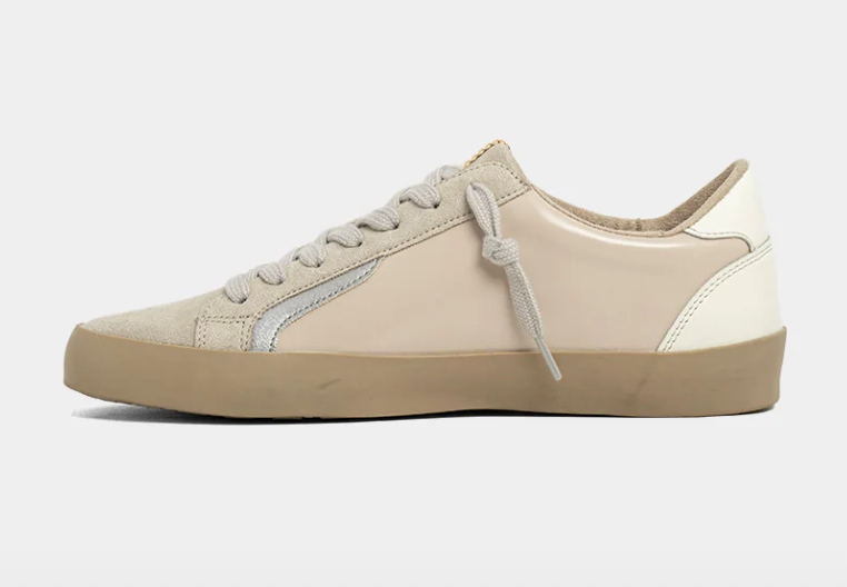 Robbie - Beige Patent Sneakers