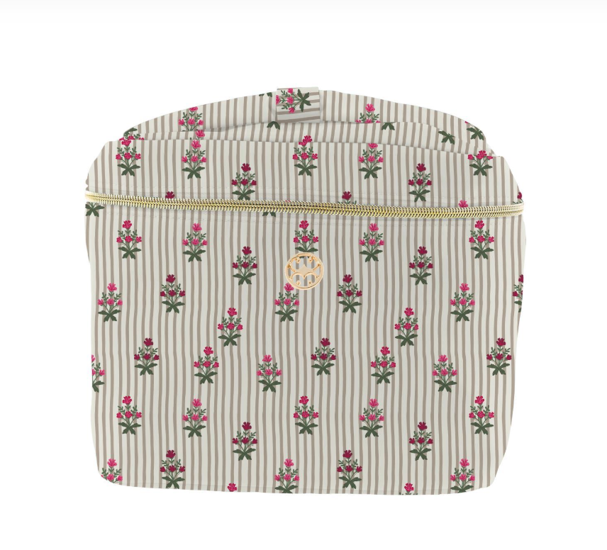 Floral Striped Large Makeup Train
