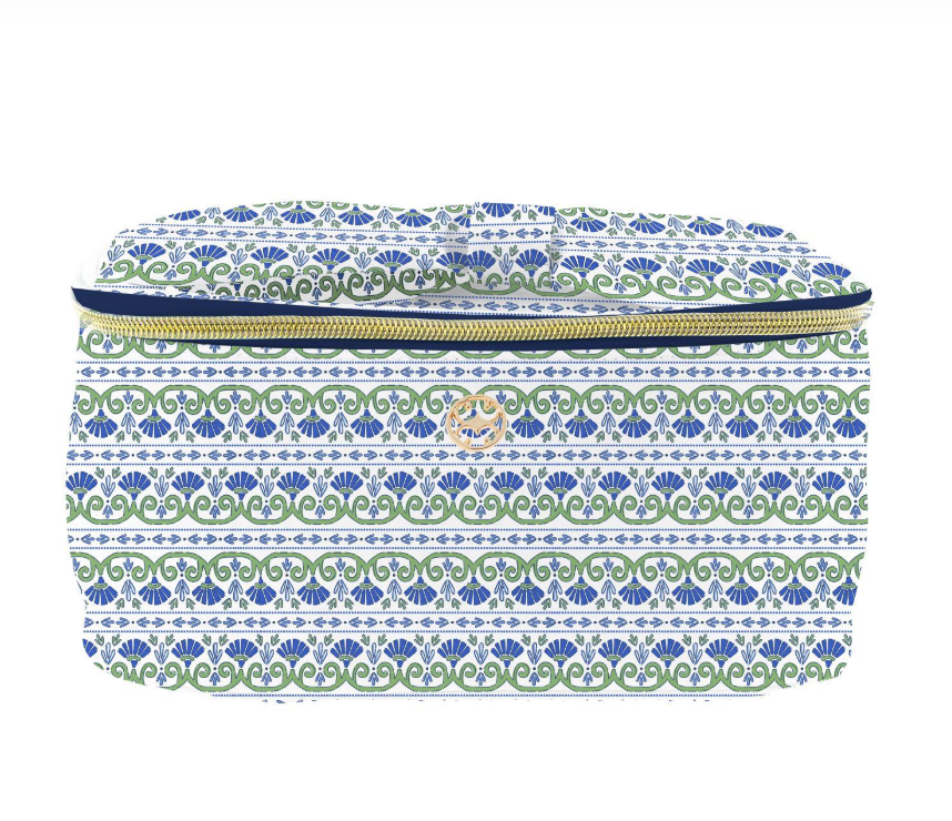 Blue Printed Medium Makeup Train