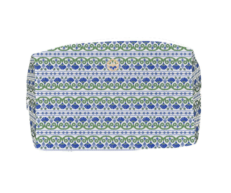 Blue Printed Mini Cosmetic Pouch