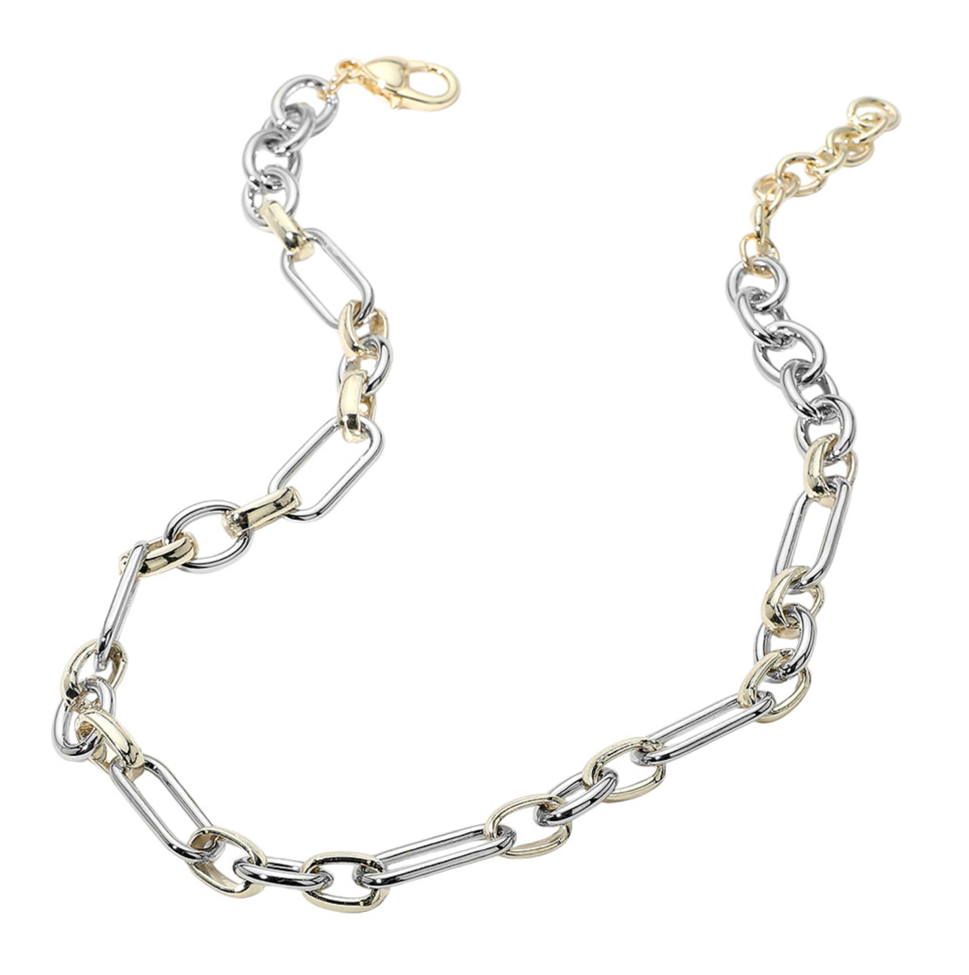 Victoria - Two Tone Chunky Link Necklace
