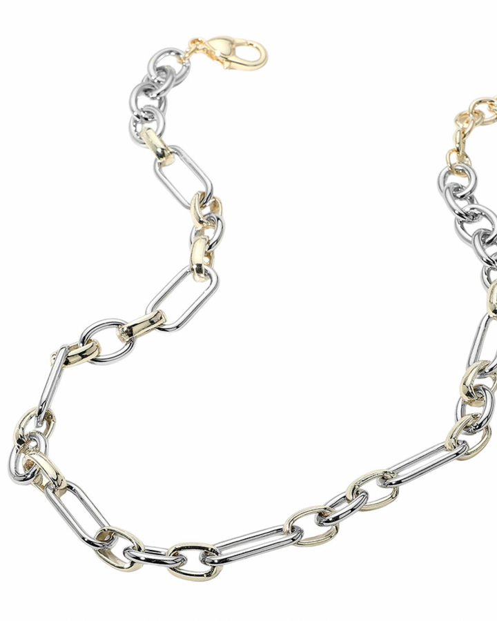 Victoria - Two Tone Chunky Link Necklace