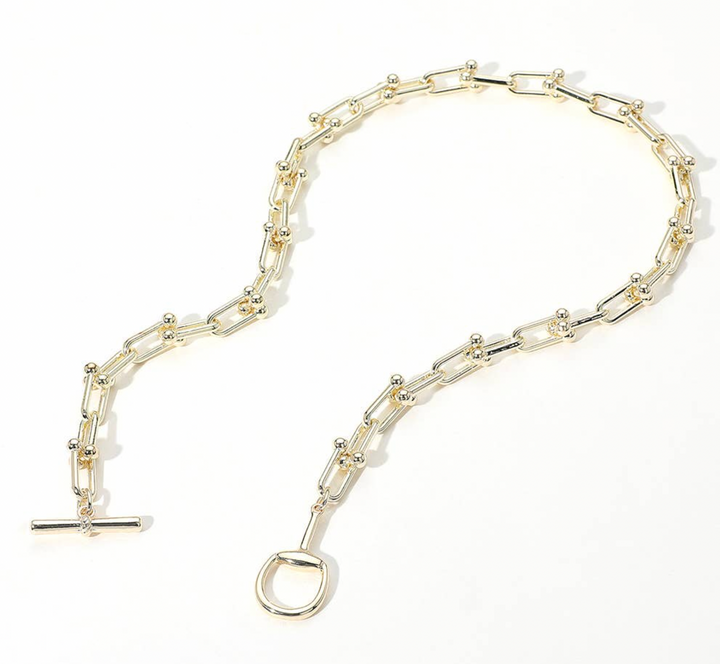 Daphne - Chunky Chain Link Toggle Necklace