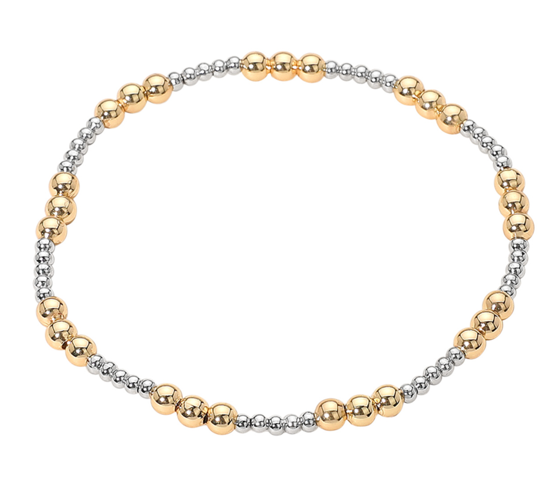 Hazel - Two Tone Metal Beaded Bracelet