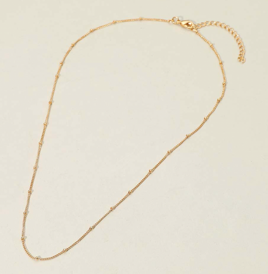 Lyla - Delicate Gold Beaded Necklace