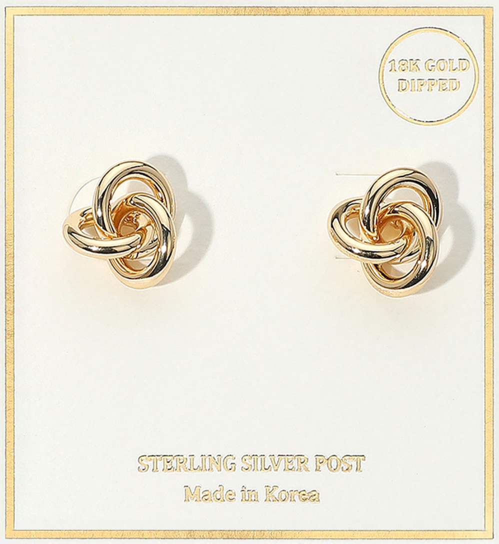 Vera - Love Knot Gold Earrings