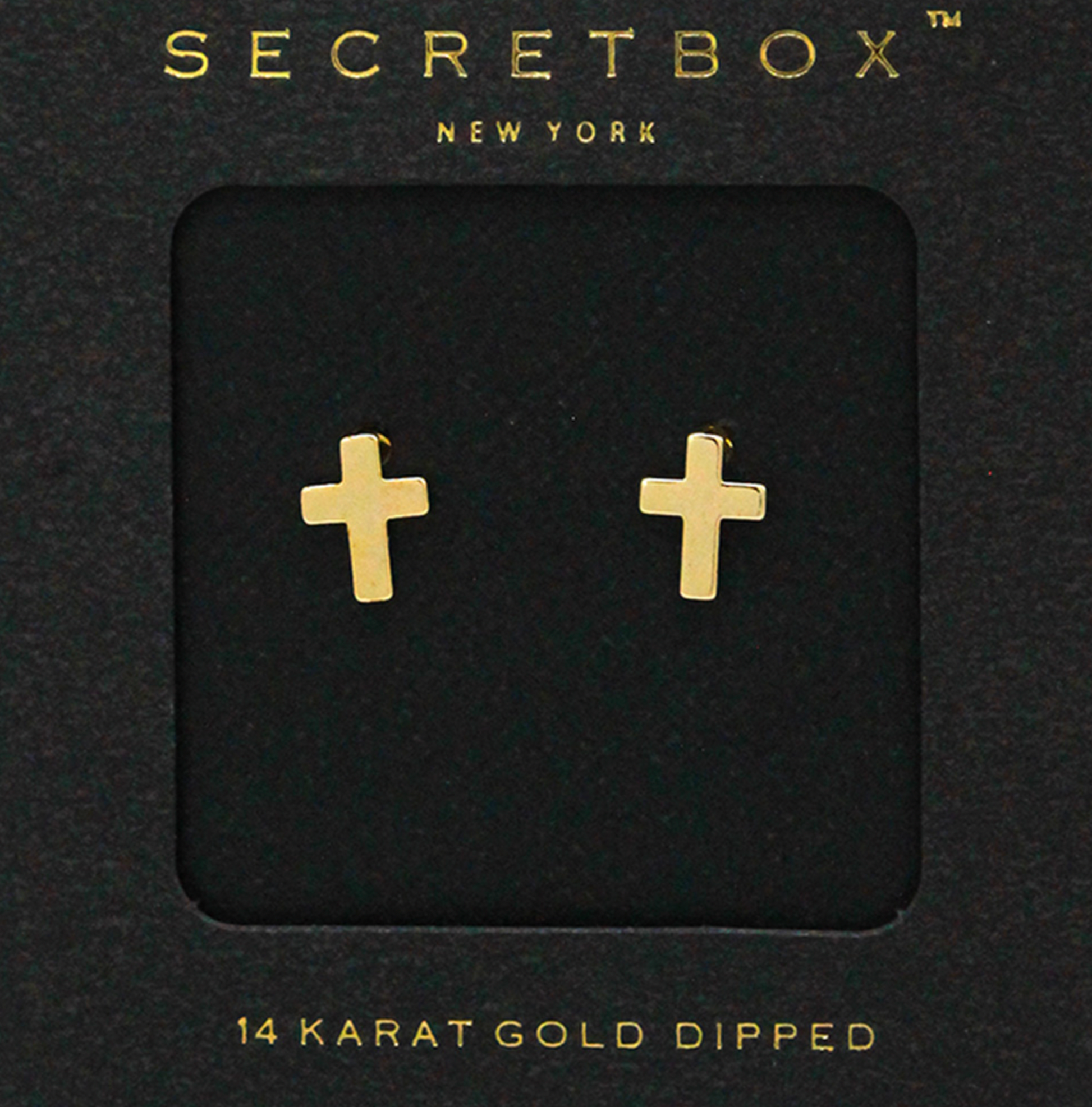 Wren - Mini Cross Stud Earrings
