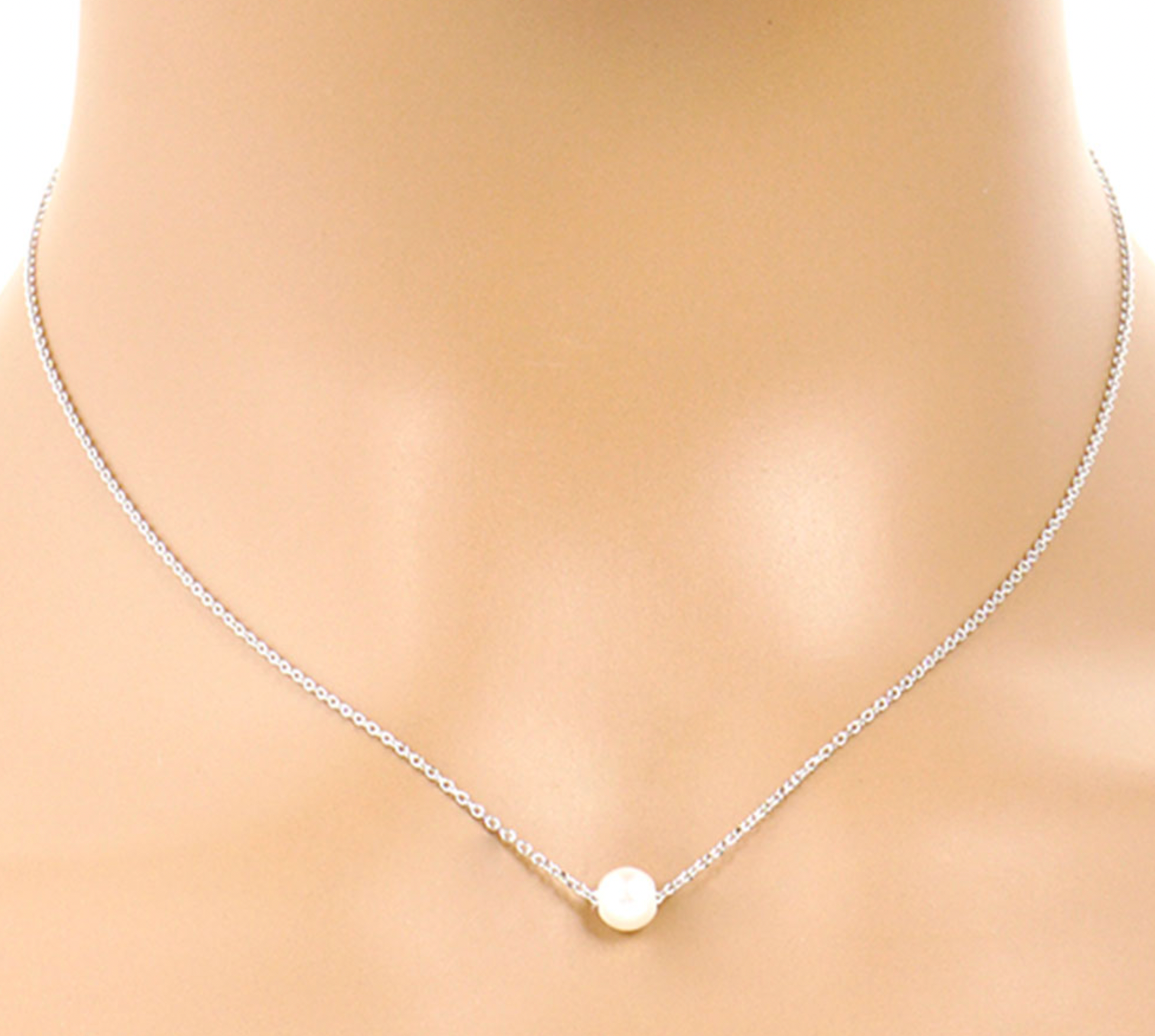 Vivian - Pearl Pendant Necklace (Silver)