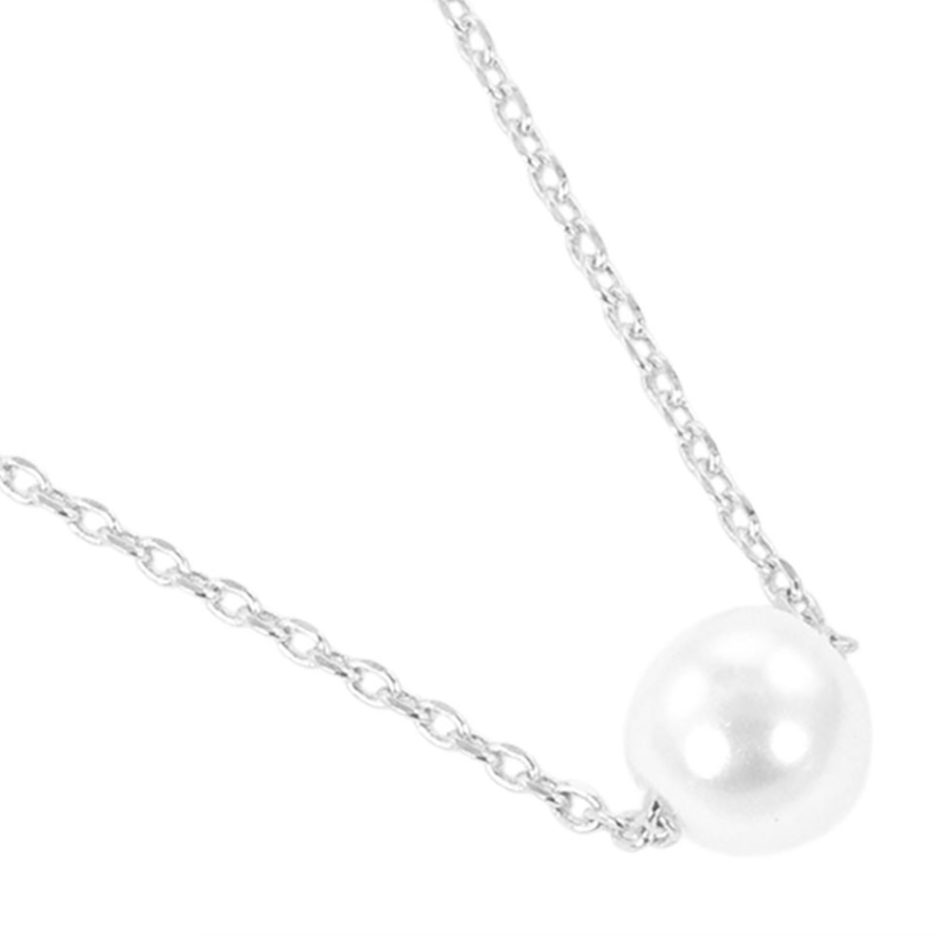 Vivian - Pearl Pendant Necklace (Silver)