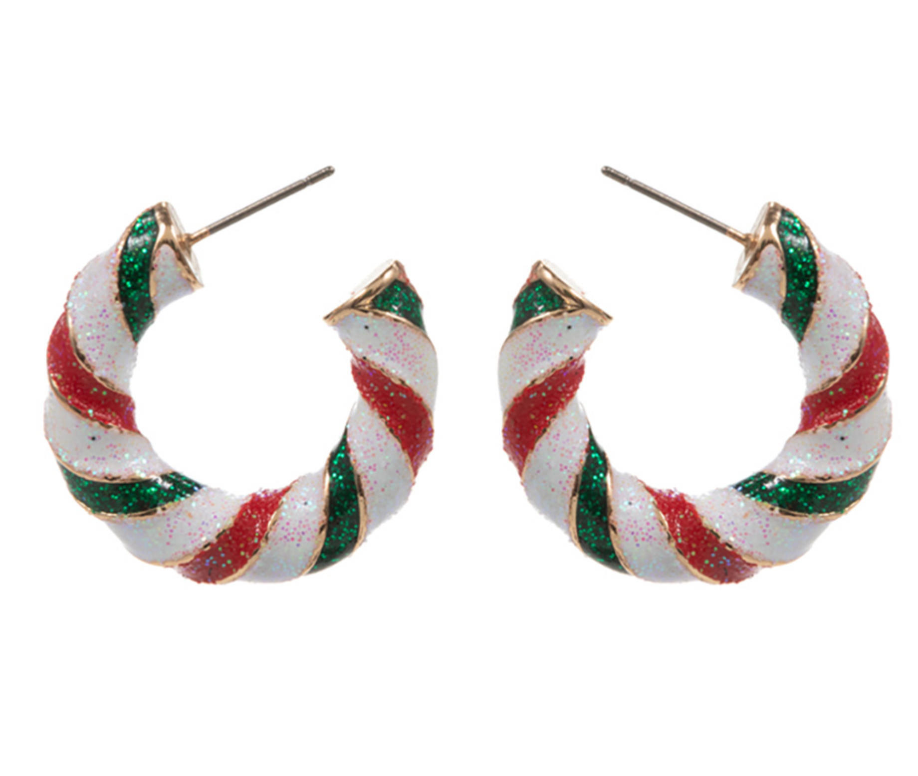 Christmas Candy Cane Hoops