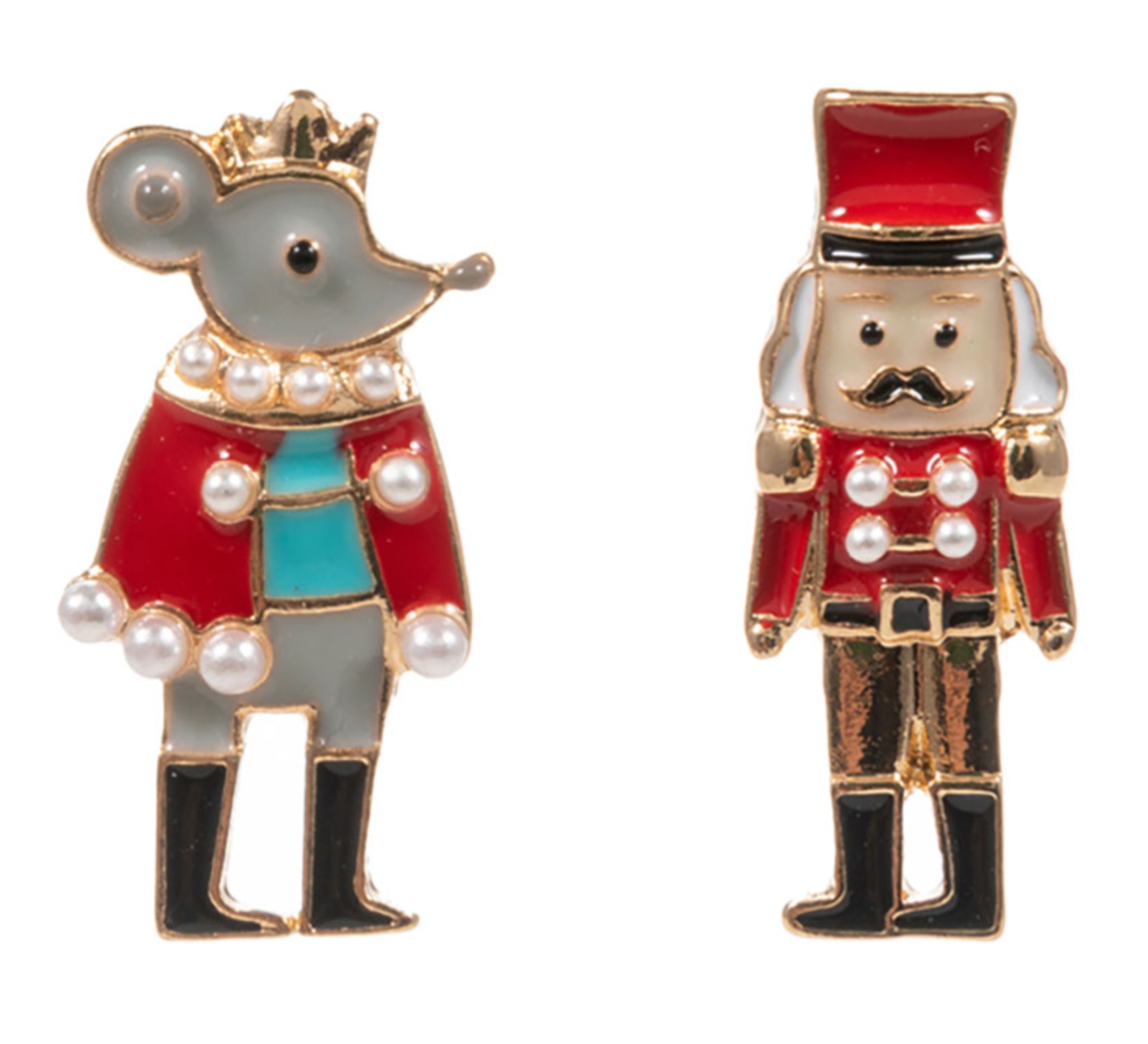 Nutcracker & Mouse Stud Earrings
