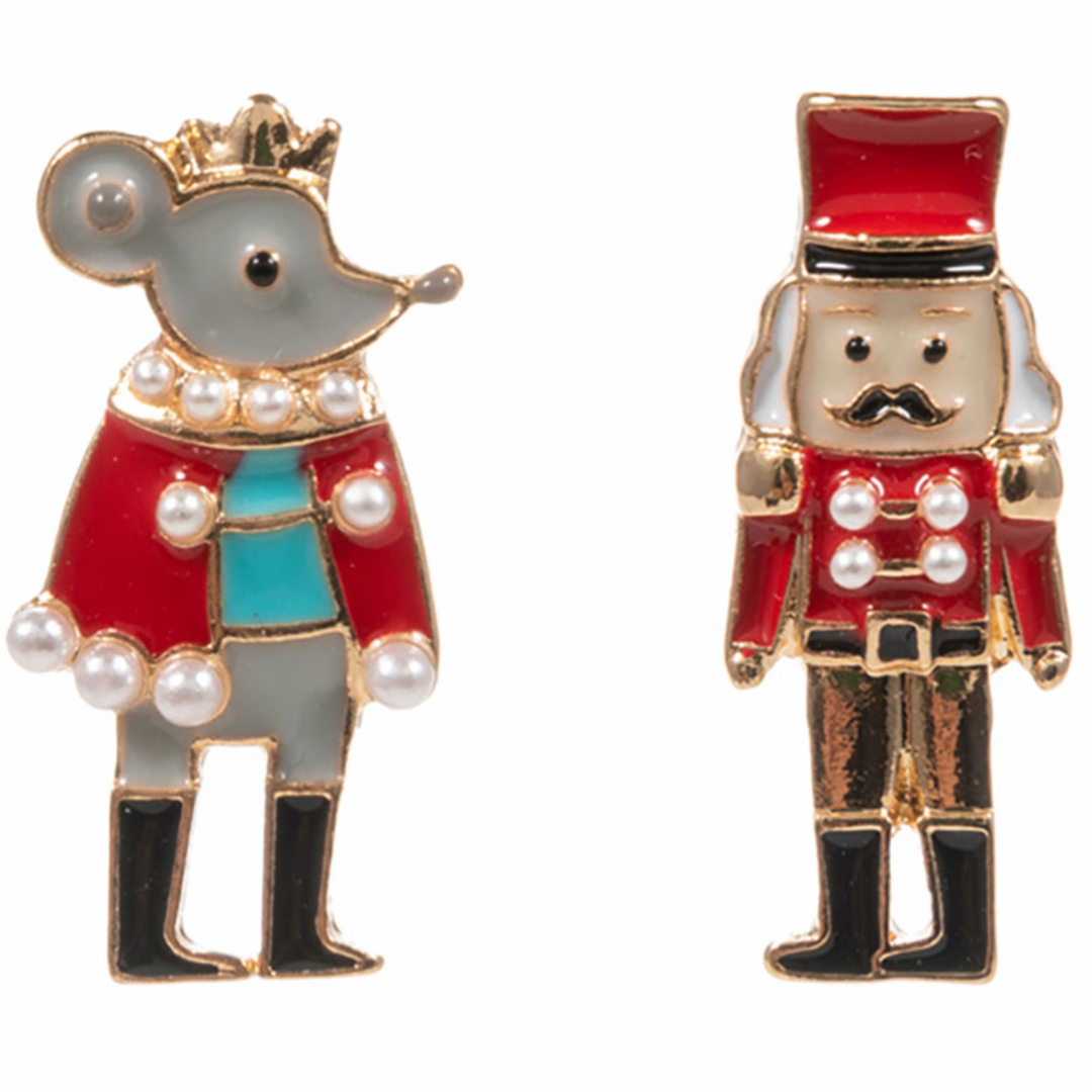 Nutcracker & Mouse Stud Earrings