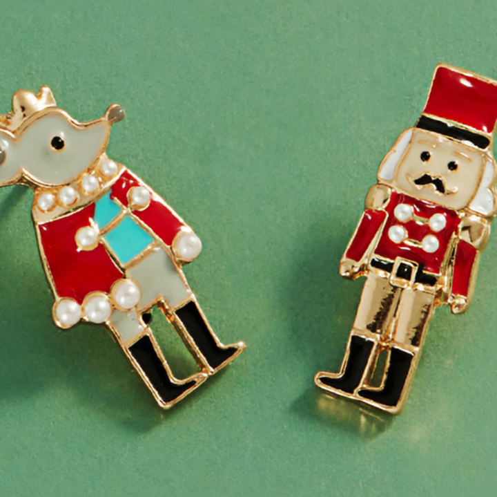 Nutcracker & Mouse Stud Earrings