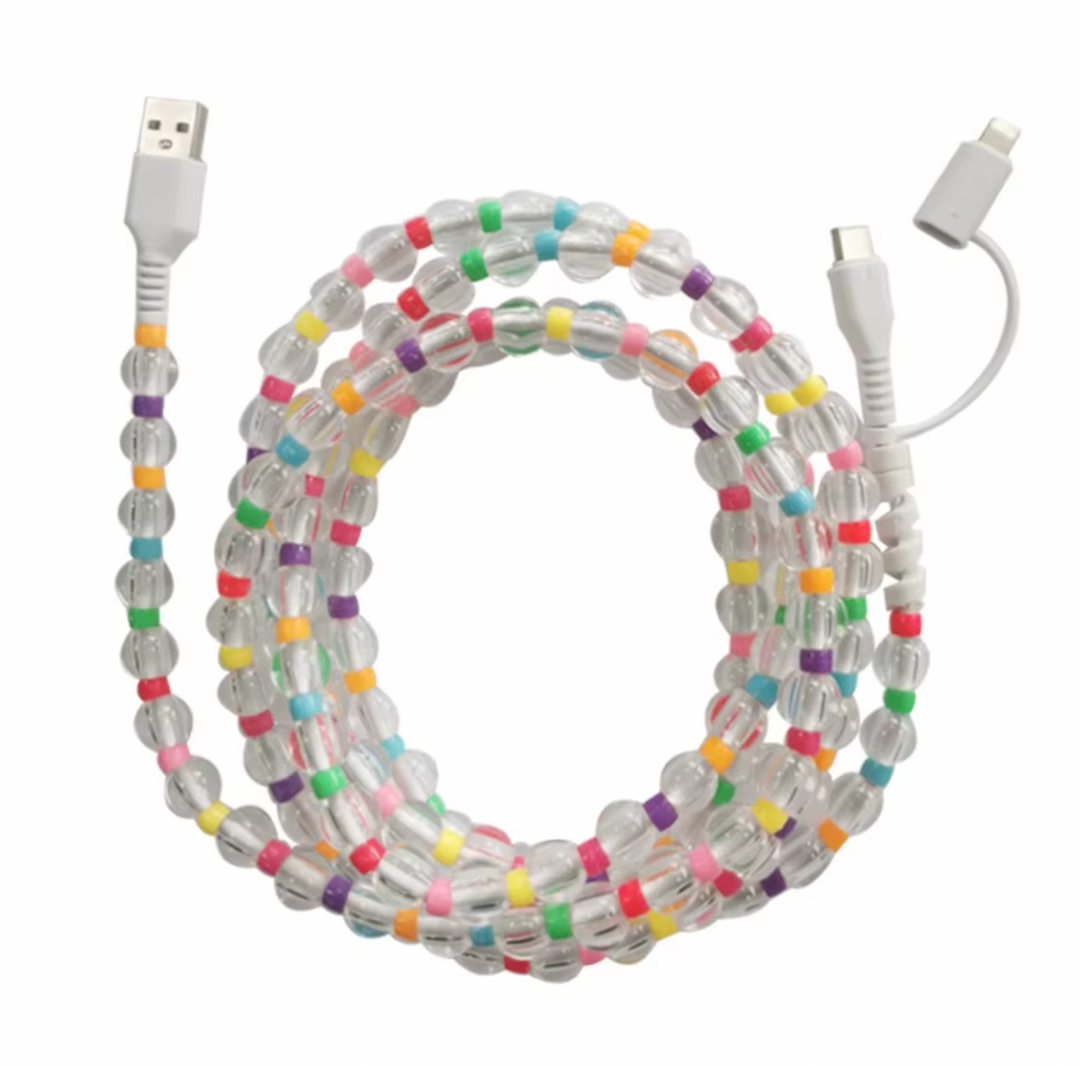 Phone Charging Cable - Colorful & Clear