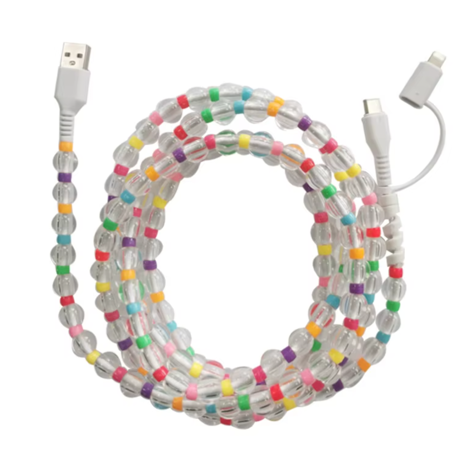 Phone Charging Cable - Colorful & Clear