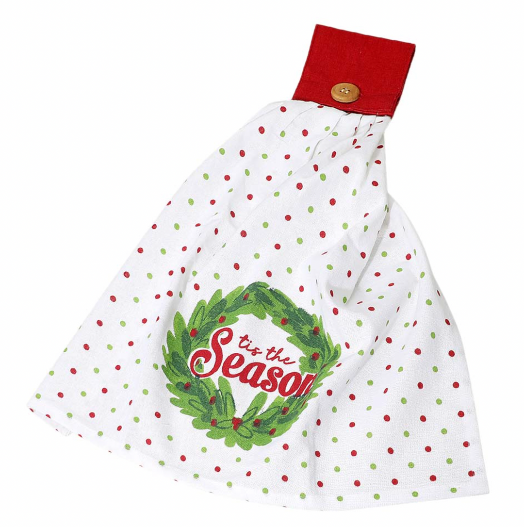 Tis The Season Hanging Christmas Towel