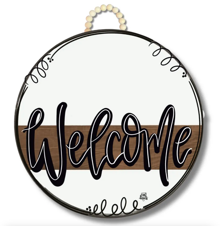 Door Hanger - Striped "Welcome" Sign