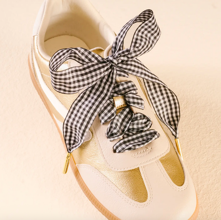 Gingham Shoelaces (Black)