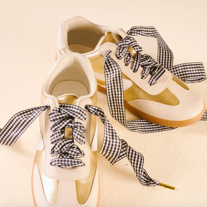 Gingham Shoelaces (Black)