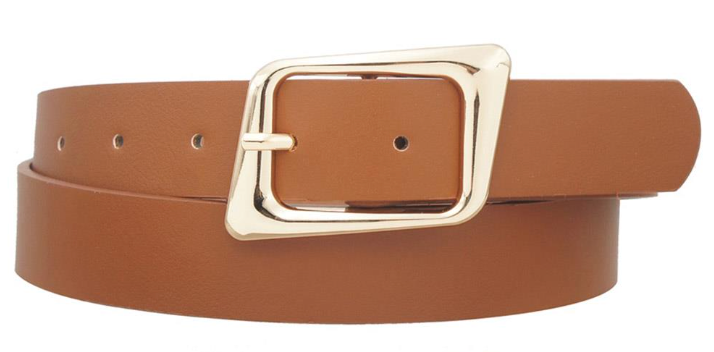 Bonnie - Asymmetrical Buckle Belt (Cognac)