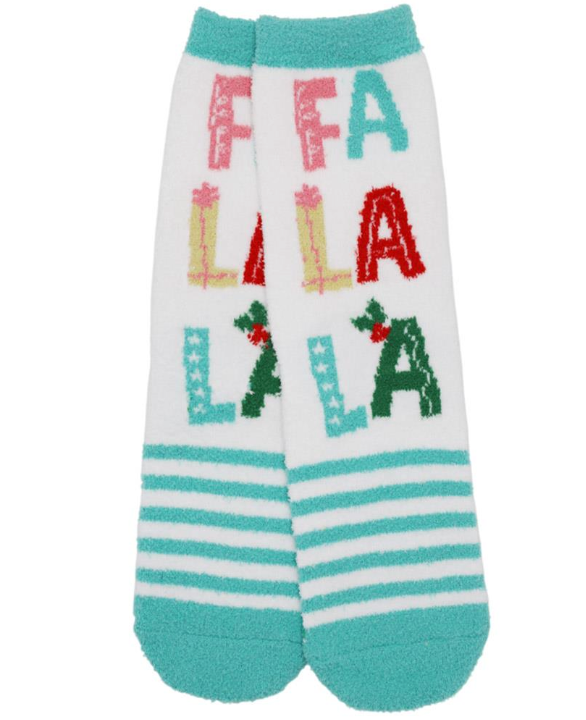 Christmas Fuzzy Socks - Fa La La