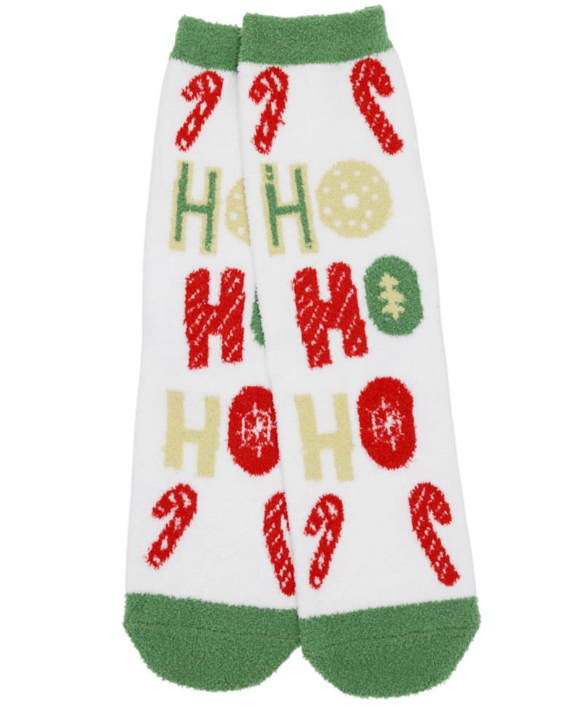 Christmas Fuzzy Socks - Ho Ho Ho