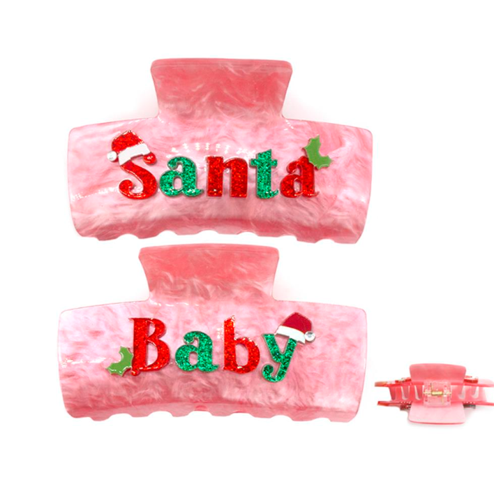 Santa Baby Hair Claw Clip