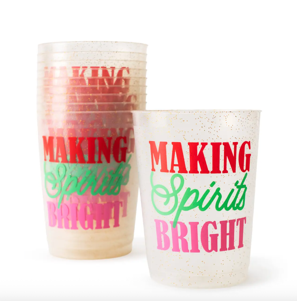 Making Spirits Bright 16 oz. Party Cups (Set of 10)