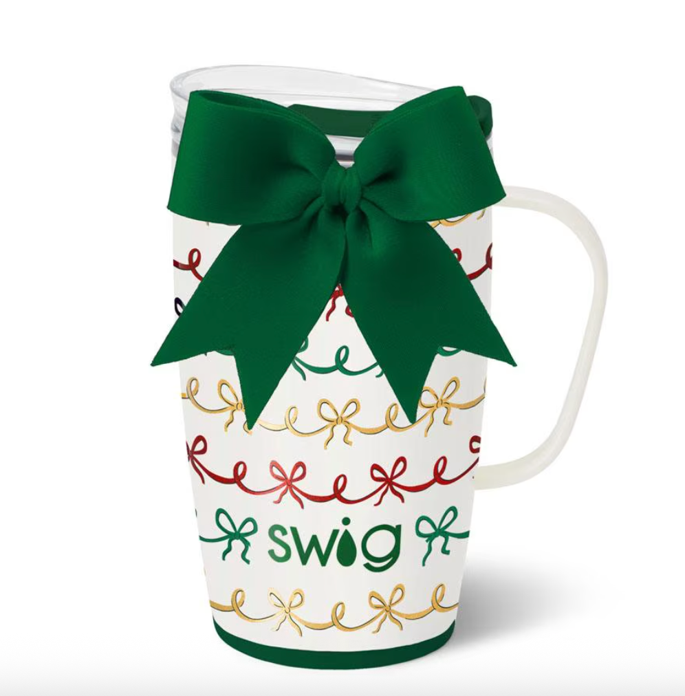 Swig - Christmas Bows Travel Mug 18 oz