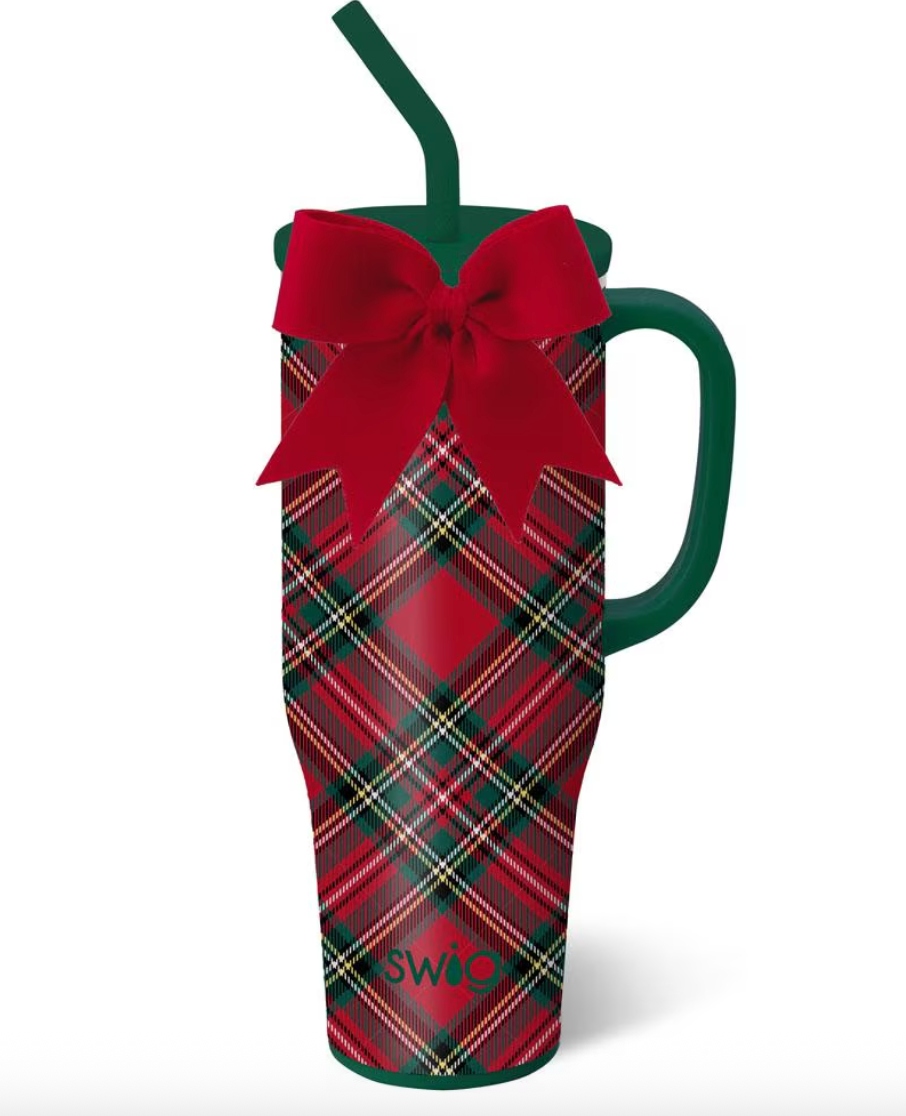 Swig - Christmas Plaid Mega Mug 40 oz.