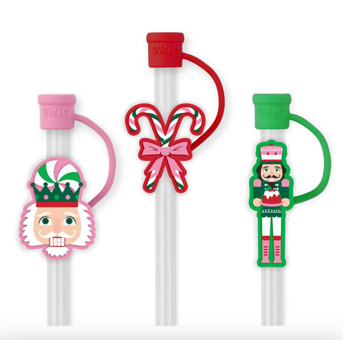 Swig - Sugar Plum Soldiers Straw Topper Set