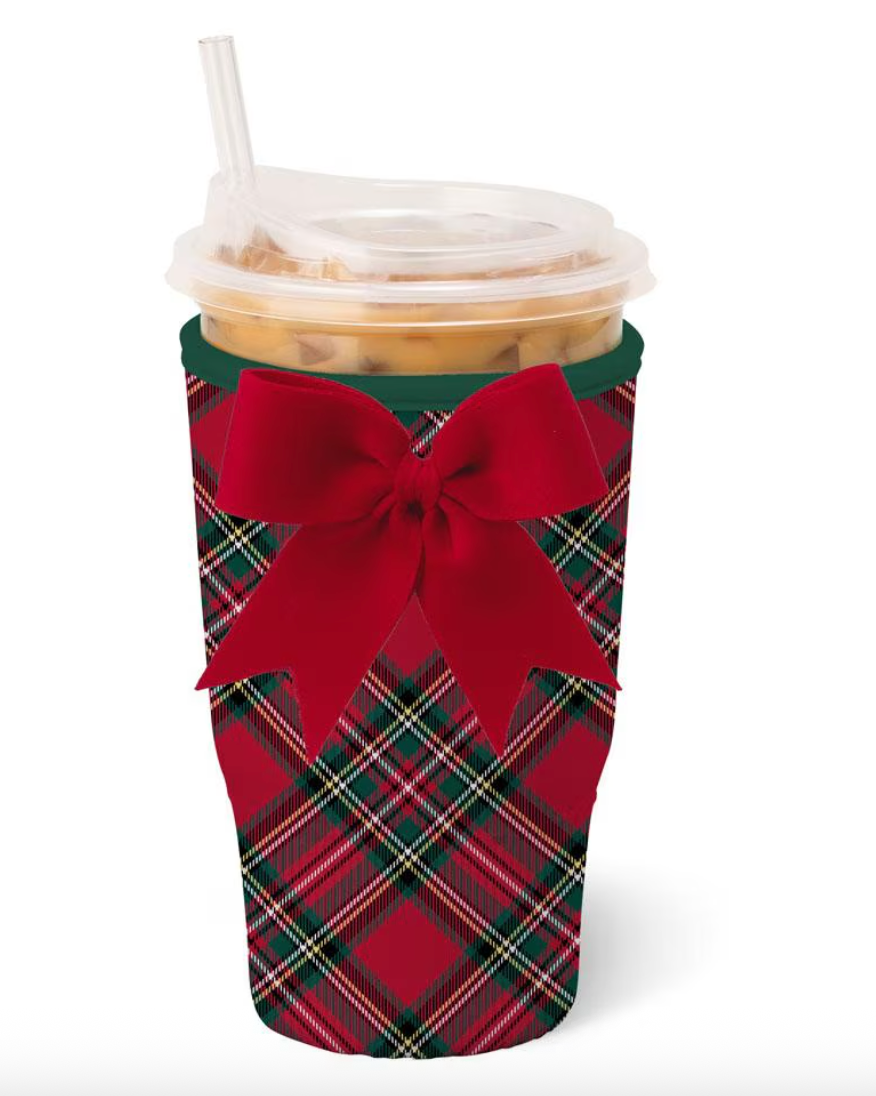 Swig - Christmas Plaid Iced Cup Coolie (Large)