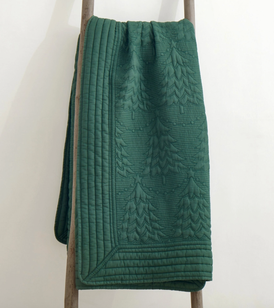 Quilted Throw - O Christmas Tree (Green)
