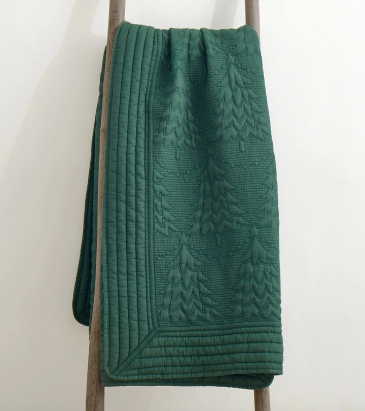 Quilted Throw - O Christmas Tree (Green)