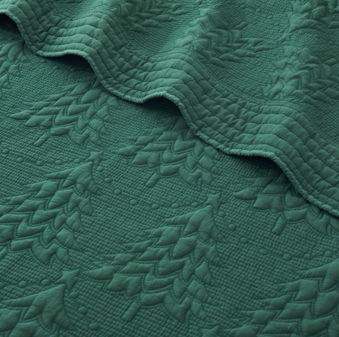 Quilted Throw - O Christmas Tree (Green)