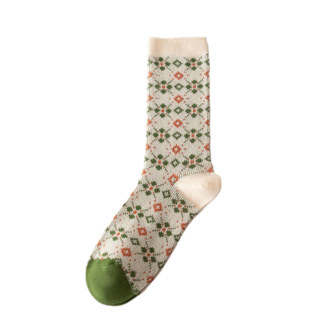 Printed Crew Socks