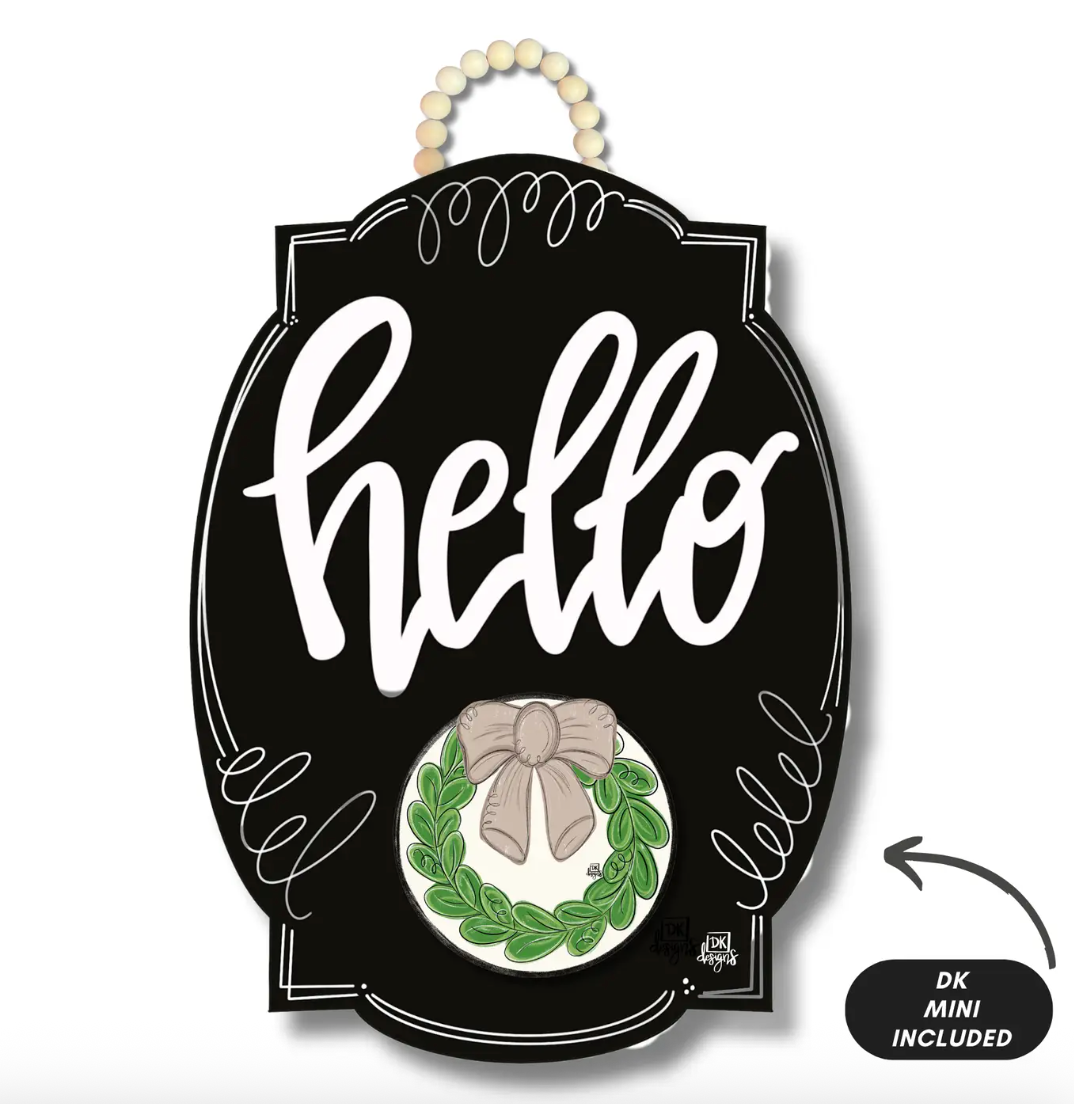 Black Bloom "Hello" Hanger