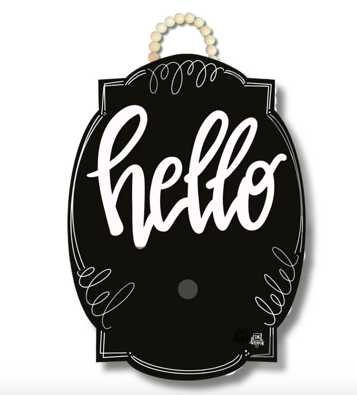 Black Bloom "Hello" Hanger