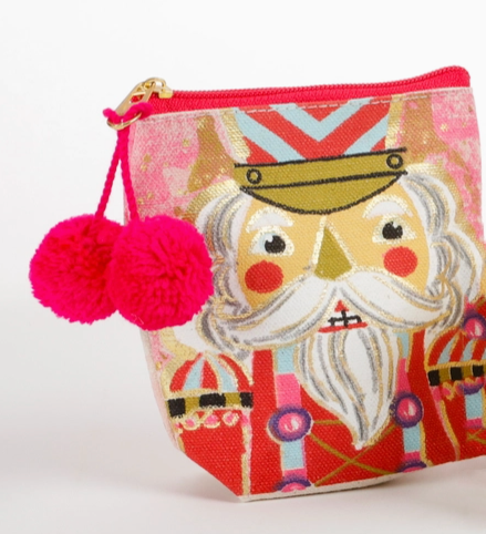 Painted Nutcracker Canvas Zipper Bag