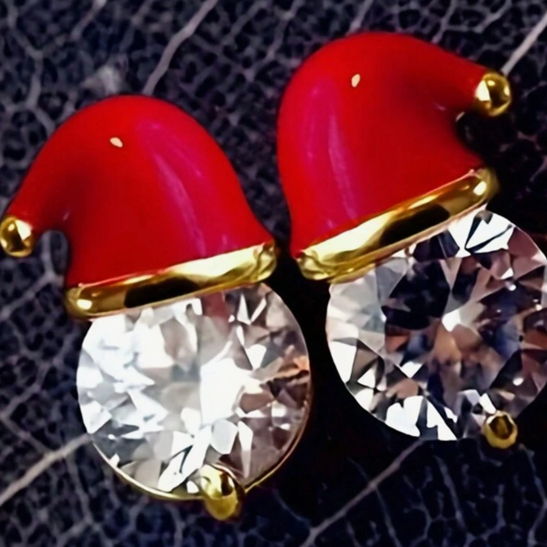 Santa Hat Stud Earrings
