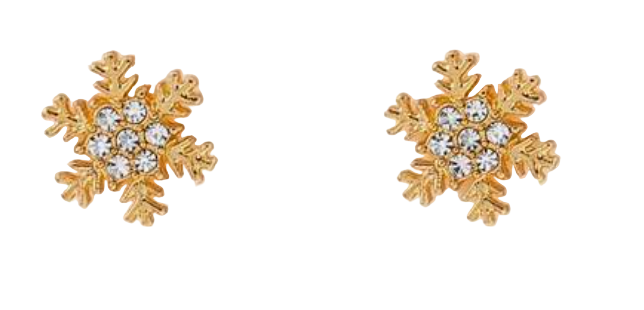 Rhinestone Snowflake Stud Earrings