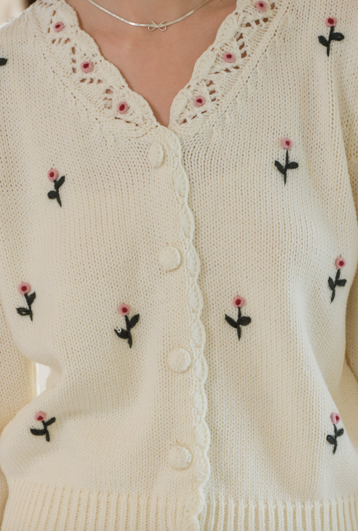 Rosie - Floral Button Up Cardigan