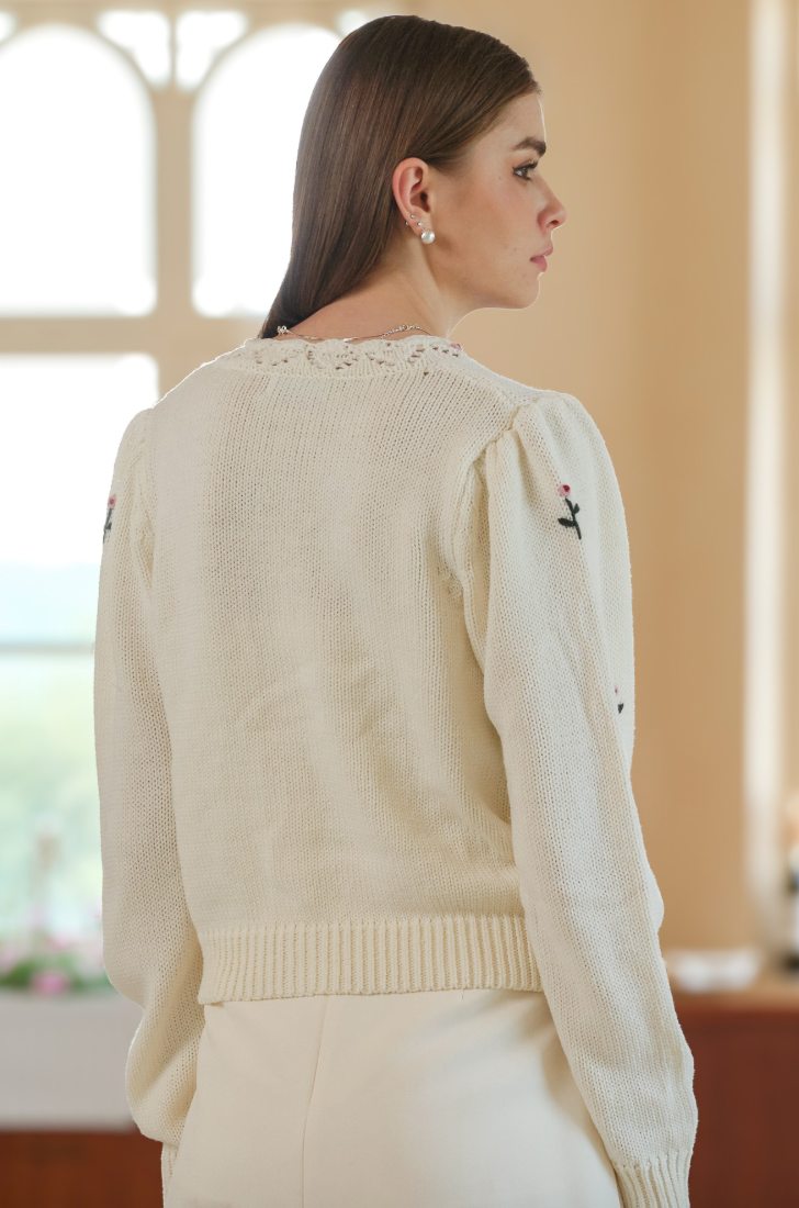 Rosie - Floral Button Up Cardigan