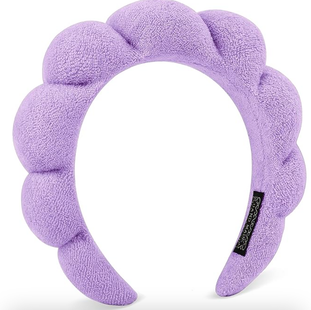 Terry Cloth Spa Headband - Lavender