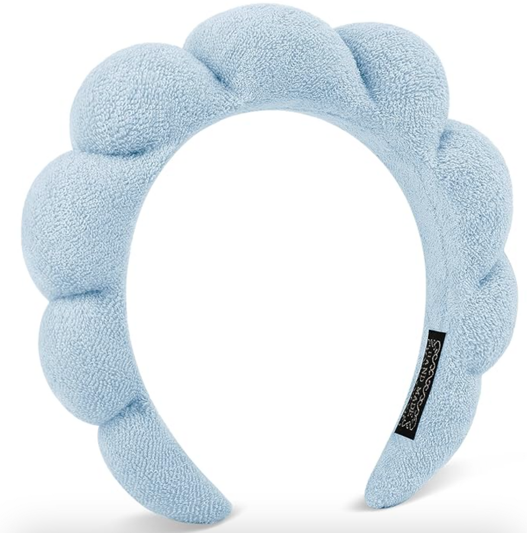 Terry Cloth Spa Headband - Baby Blue