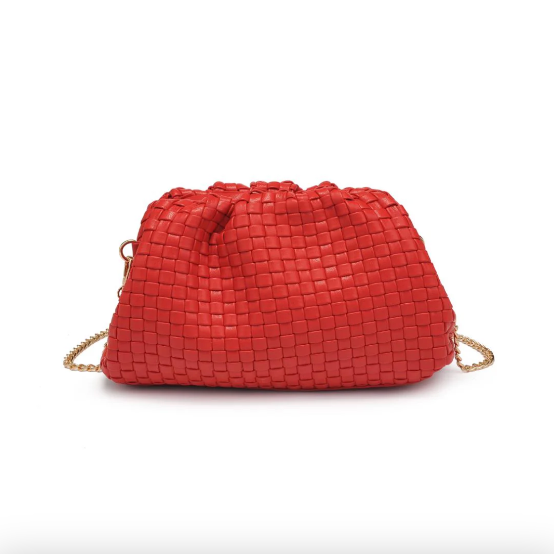Tate - Woven Frame Clutch (Red)