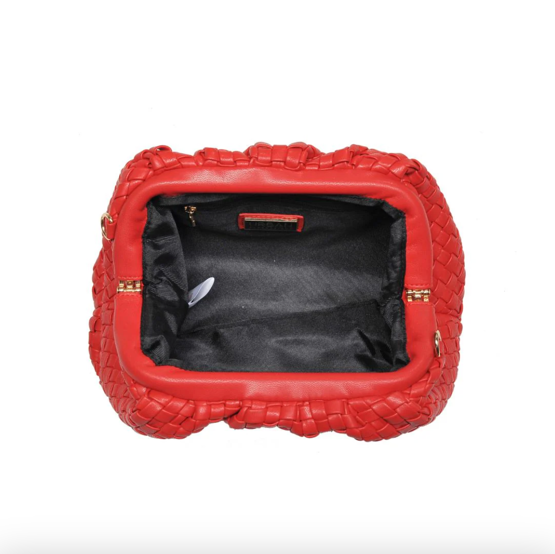 Tate - Woven Frame Clutch (Red)