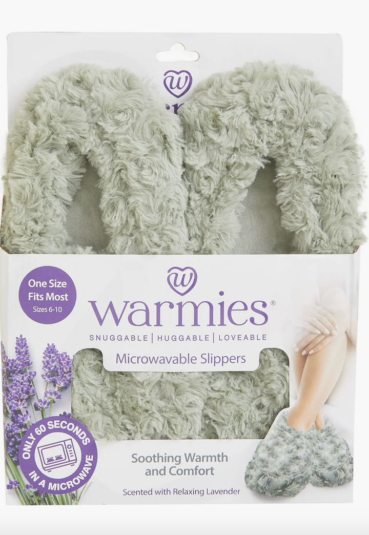 Warmies Slippers - Sage Green