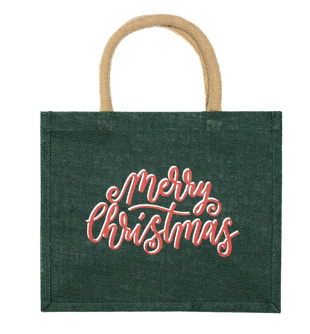 Christmas Tote Bag - Merry Christmas 12x10x8